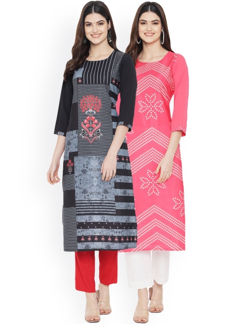 Ethnic basket Women Multicoloured Tribal Printed Thread Work Floral Crepe Kurta, Multi
Ethnic basket Women Multicoloured Tribal Printed Thread Work Floral Crepe Kurta, Multi