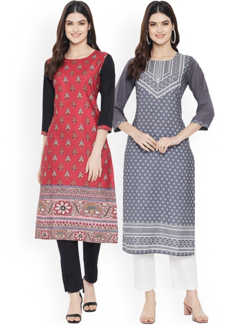 Ethnic basket Women Multicoloured Ethnic Motifs Printed Thread Work Floral Crepe Kurta, Multi
Ethnic basket Women Multicoloured Ethnic Motifs Printed Thread Work Floral Crepe Kurta, Multi