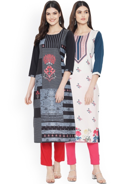 Ethnic basket Women Multicoloured Tribal Printed Thread Work Floral Crepe Kurta, Multi
Ethnic basket Women Multicoloured Tribal Printed Thread Work Floral Crepe Kurta, Multi
