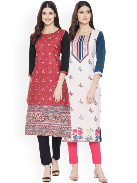 Ethnic basket Women Multicoloured Floral Embroidered Thread Work Floral Crepe Kurta, Multi
Ethnic basket Women Multicoloured Floral Embroidered Thread Work Floral Crepe Kurta, Multi