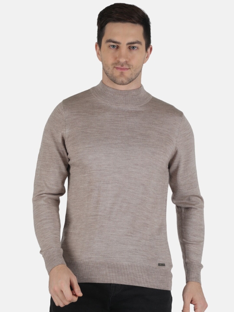 Monte Carlo Men Grey Melange Turtle Neck Pullover