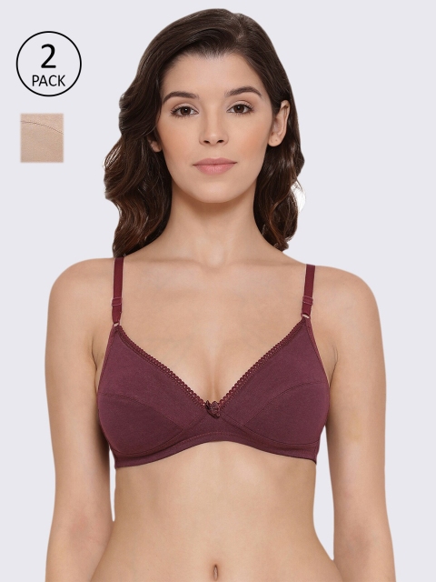 LYRA Pack of 2 Non Padded Bra, Beige