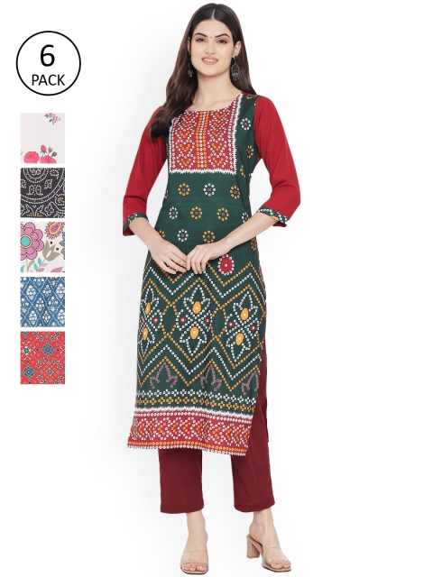 Ethnic basket Women Multicoloured Geometric Printed Thread Work Floral Crepe Kurta, Multi
Ethnic basket Women Multicoloured Geometric Printed Thread Work Floral Crepe Kurta, Multi