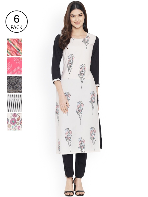 Ethnic basket Women Multicoloured Geometric Printed Keyhole Neck Floral Crepe Kurta, Multi
Ethnic basket Women Multicoloured Geometric Printed Keyhole Neck Floral Crepe Kurta, Multi