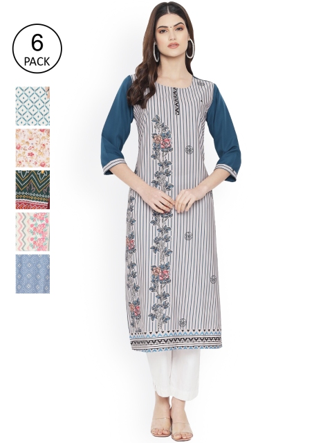 Ethnic basket Women Multicoloured Geometric Printed Thread Work Floral Crepe Kurta, Multi
Ethnic basket Women Multicoloured Geometric Printed Thread Work Floral Crepe Kurta, Multi