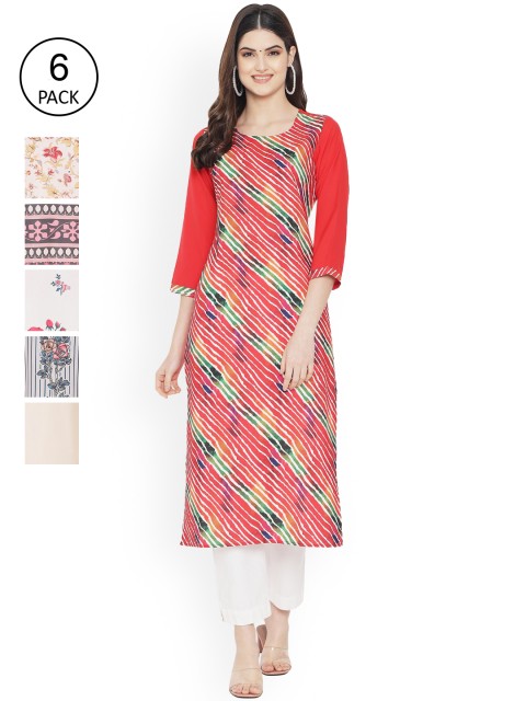 Ethnic basket Women Multicoloured Floral Printed Mirror Work Floral Crepe Kurta, Multi
Ethnic basket Women Multicoloured Floral Printed Mirror Work Floral Crepe Kurta, Multi