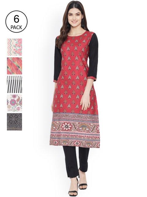 Ethnic basket Women Multicoloured Ethnic Motifs Printed Thread Work Floral Crepe Kurta, Multi
Ethnic basket Women Multicoloured Ethnic Motifs Printed Thread Work Floral Crepe Kurta, Multi