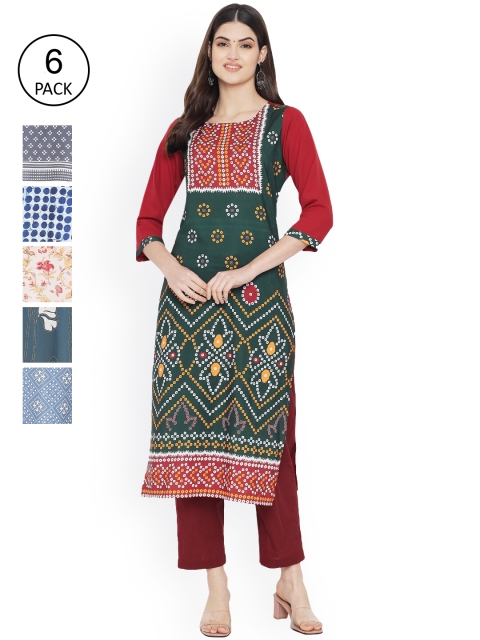 Ethnic basket Women Multicoloured Geometric Printed Flared Sleeves Floral Crepe Kurta, Multi
Ethnic basket Women Multicoloured Geometric Printed Flared Sleeves Floral Crepe Kurta, Multi