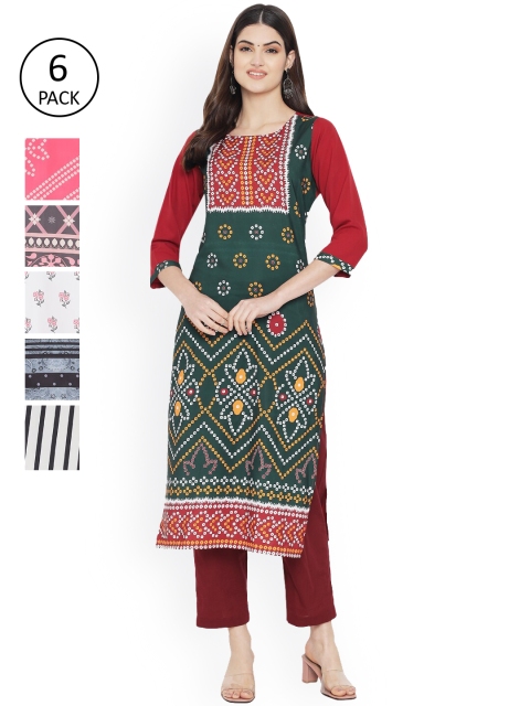 Ethnic basket Women Multicoloured Geometric Printed Thread Work Floral Crepe Kurta, Multi
Ethnic basket Women Multicoloured Geometric Printed Thread Work Floral Crepe Kurta, Multi