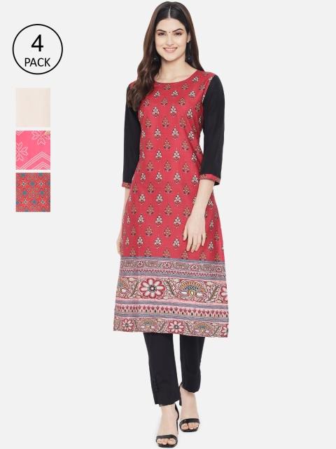 1 Stop Fashion Women Multicoloured Ethnic Motifs Printed Mirror Work Crepe Kurta, Multi
1 Stop Fashion Women Multicoloured Ethnic Motifs Printed Mirror Work Crepe Kurta, Multi