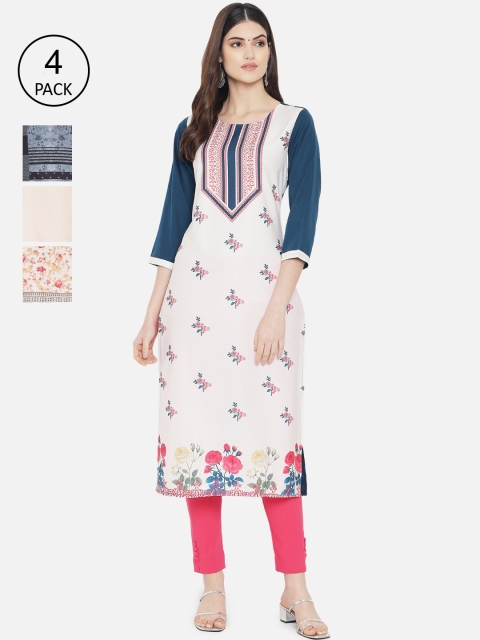 1 Stop Fashion Women Multicoloured Ethnic Motifs Printed Crepe Kurta Pack Of 4, Multi
1 Stop Fashion Women Multicoloured Ethnic Motifs Printed Crepe Kurta Pack Of 4, Multi