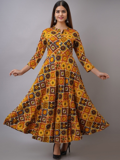 Women Touch Women Yellow Ethnic Motifs Printed Flared Sleeves Thread Work Floral Anarkali Kurta
Women Touch Women Yellow Ethnic Motifs Printed Flared Sleeves Thread Work Floral Anarkali Kurta