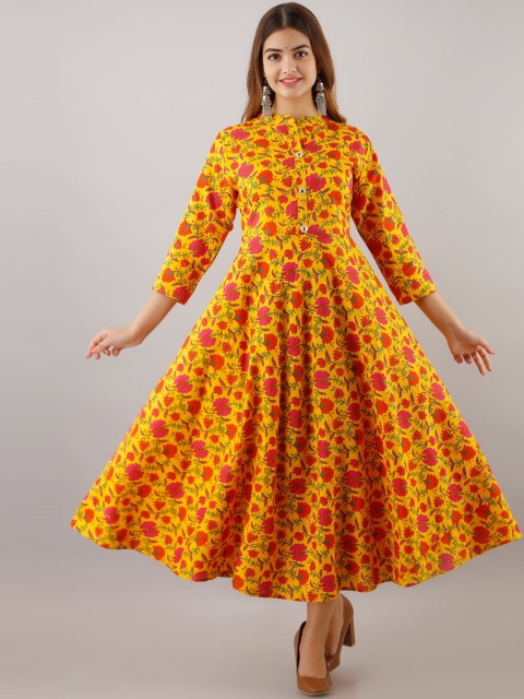 Women Touch Women Mustard Yellow Floral Printed Flared Sleeves Thread Work Floral Anarkali Kurta
Women Touch Women Mustard Yellow Floral Printed Flared Sleeves Thread Work Floral Anarkali Kurta