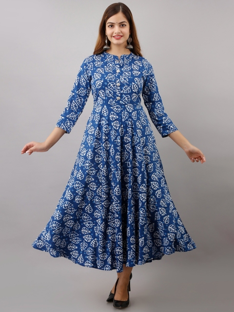 Women Touch Women Blue Floral Printed Flared Sleeves Thread Work Floral Anarkali Kurta
Women Touch Women Blue Floral Printed Flared Sleeves Thread Work Floral Anarkali Kurta
