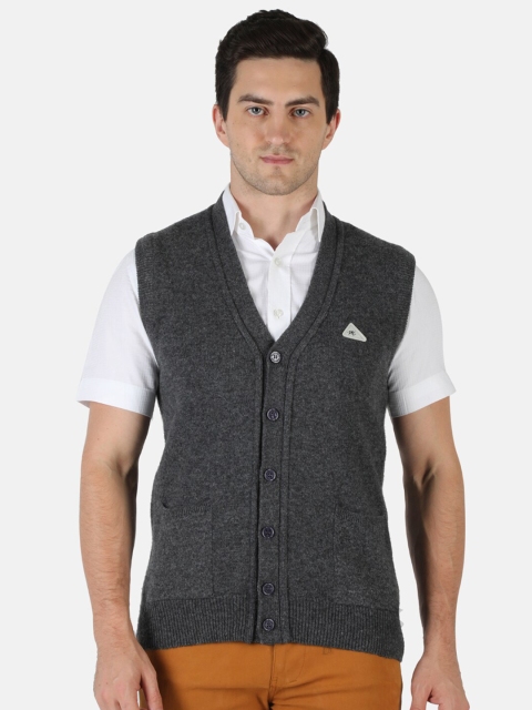 Monte Carlo Men Grey Woollen Cardigan