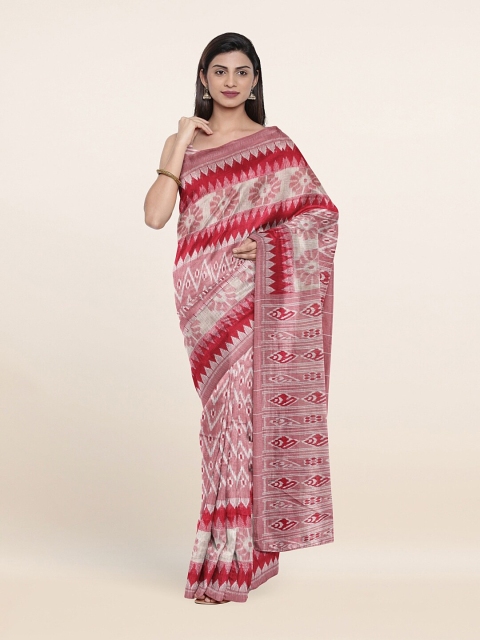 Pothys Pink Printed Cotton Saree
