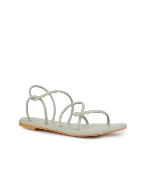 STALK Women Grey Open Toe Flats