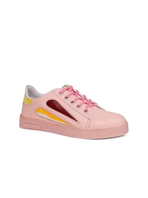 Sanhose Women Pink Printed Lightweight Sneakers