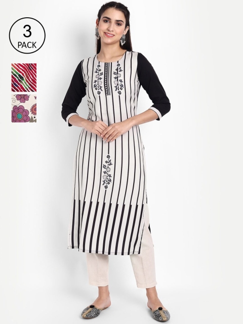 Ethnic basket Women Multicoloured Floral Printed Thread Work Floral Crepe Kurta, Multi
Ethnic basket Women Multicoloured Floral Printed Thread Work Floral Crepe Kurta, Multi