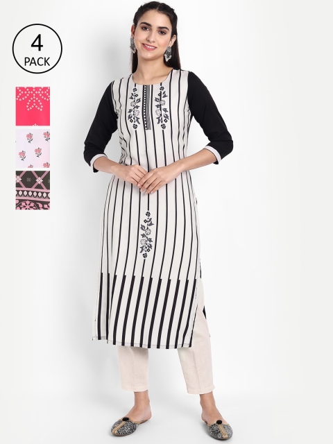 Ethnic basket Women Multicoloured Geometric Printed Keyhole Neck Floral Crepe Kurta, Multi
Ethnic basket Women Multicoloured Geometric Printed Keyhole Neck Floral Crepe Kurta, Multi