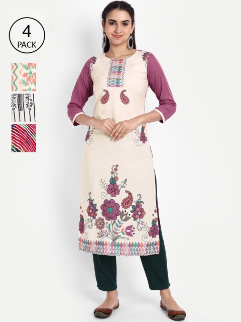 Ethnic basket Women Multicoloured Floral Printed Thread Work Floral Crepe Kurta, Multi
Ethnic basket Women Multicoloured Floral Printed Thread Work Floral Crepe Kurta, Multi