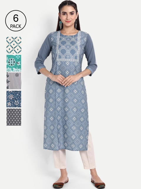 Ethnic basket Women Multicoloured Geometric Printed Flared Sleeves Floral Crepe Kurta, Multi
Ethnic basket Women Multicoloured Geometric Printed Flared Sleeves Floral Crepe Kurta, Multi
