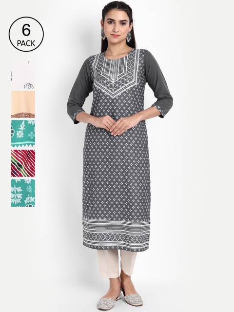 Ethnic basket Women Multicoloured Ethnic Motifs Printed Flared Sleeves Thread Work Floral Crepe Kurta, Multi
Ethnic basket Women Multicoloured Ethnic Motifs Printed Flared Sleeves Thread Work Floral Crepe Kurta, Multi