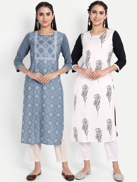 Ethnic basket Women Multicoloured Geometric Printed Flared Sleeves Floral Crepe Kurta, Multi
Ethnic basket Women Multicoloured Geometric Printed Flared Sleeves Floral Crepe Kurta, Multi