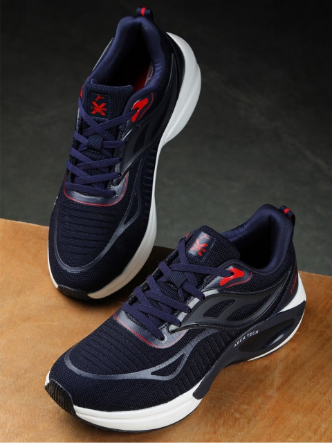 ABROS Men Navy Blue Mesh Running Sports Shoes