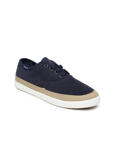 Boltio Women Navy Blue Textured Sneakers