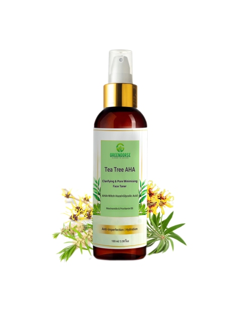 GREENDORSE Tea Tree AHA Clarifying & Pore Minimizing Hydration Face Toner 100 ml, Green
GREENDORSE Tea Tree AHA Clarifying & Pore Minimizing Hydration Face Toner 100 ml, Green