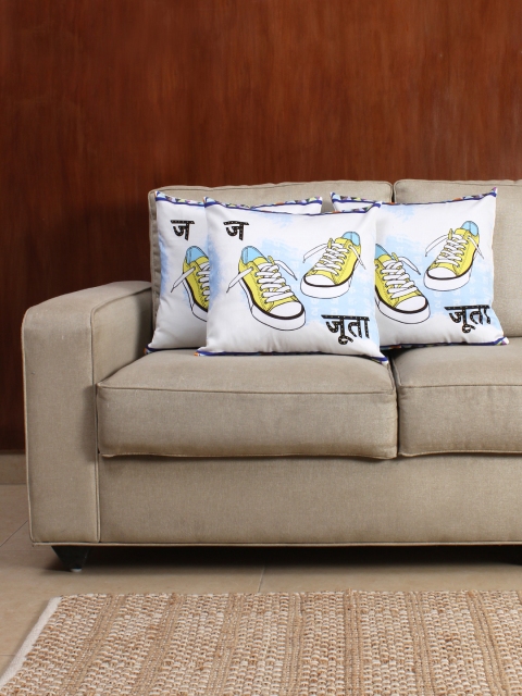 House This Off-White & Yellow Printed 16" x 16" Set of 3 Square Printed Cushion Covers
House This Off-White & Yellow Printed 16" x 16" Set of 3 Square Printed Cushion Covers