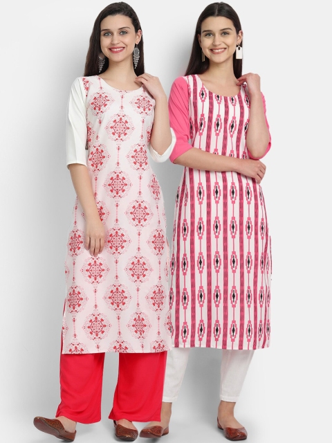KALINI Women Multicoloured Floral Embroidered Keyhole Neck Mirror Work Floral Crepe Kurta, Multi
KALINI Women Multicoloured Floral Embroidered Keyhole Neck Mirror Work Floral Crepe Kurta, Multi