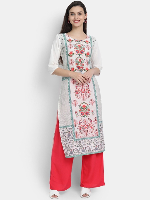 KALINI Women Multicoloured Ethnic Motifs Printed Thread Work Floral Crepe Kurta, Multi
KALINI Women Multicoloured Ethnic Motifs Printed Thread Work Floral Crepe Kurta, Multi