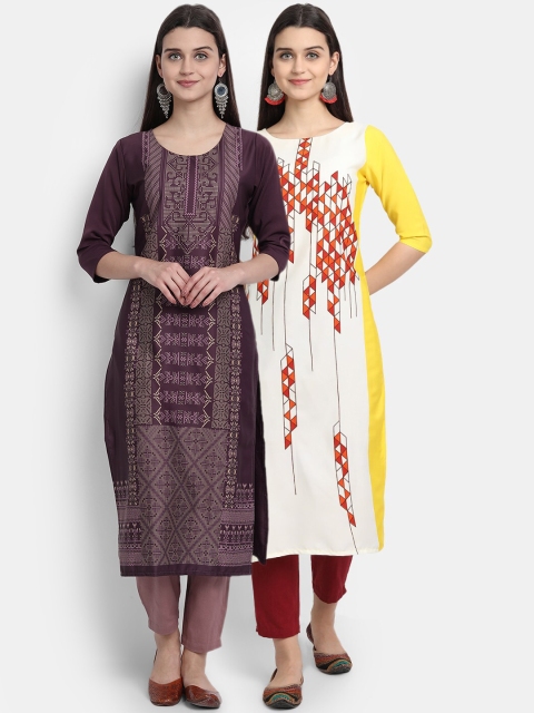 KALINI Women Multicoloured Embroidered Keyhole Neck Thread Work Floral Crepe Kurta, Multi
KALINI Women Multicoloured Embroidered Keyhole Neck Thread Work Floral Crepe Kurta, Multi