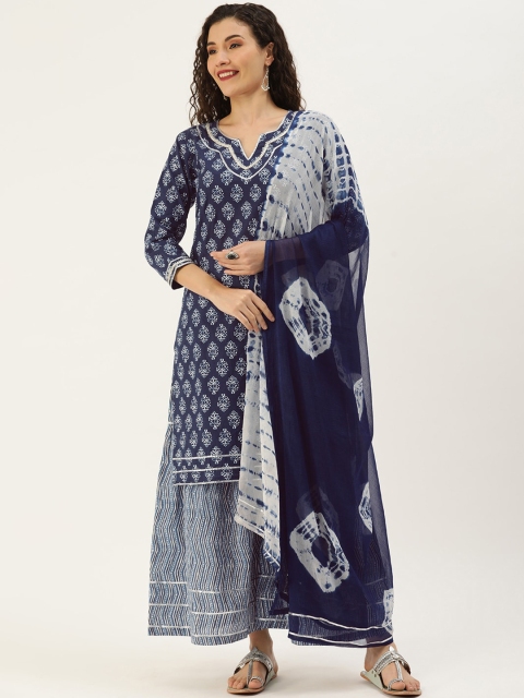 Somras Women Blue Ethnic Motifs Printed Pure Cotton Kurti with Palazzos & With Dupatta
Somras Women Blue Ethnic Motifs Printed Pure Cotton Kurti with Palazzos & With Dupatta