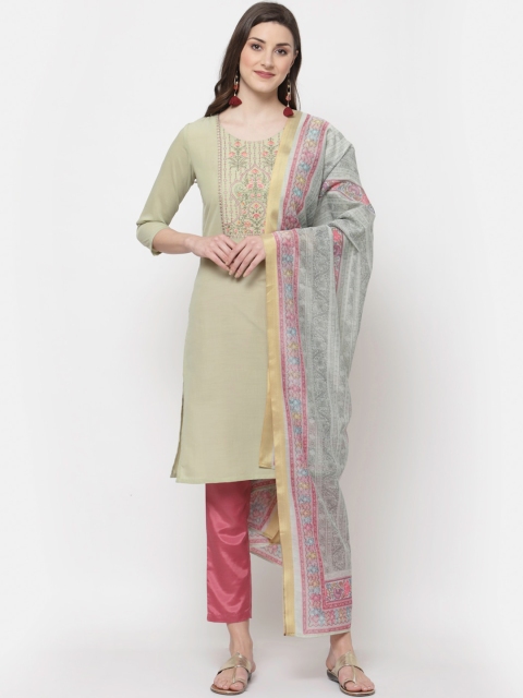 Myshka Women Green Ethnic Motifs Yoke Design Pure Cotton Kurta with Trousers & Dupatta
Myshka Women Green Ethnic Motifs Yoke Design Pure Cotton Kurta with Trousers & Dupatta