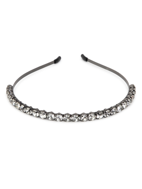 FOREVER 21 Women White Beaded Hairband