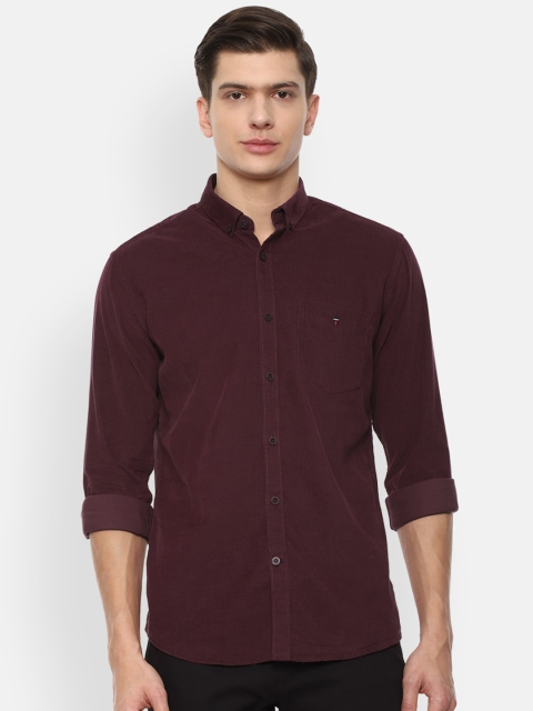 Louis Philippe Sport Men Maroon Slim Fit Casual Shirt