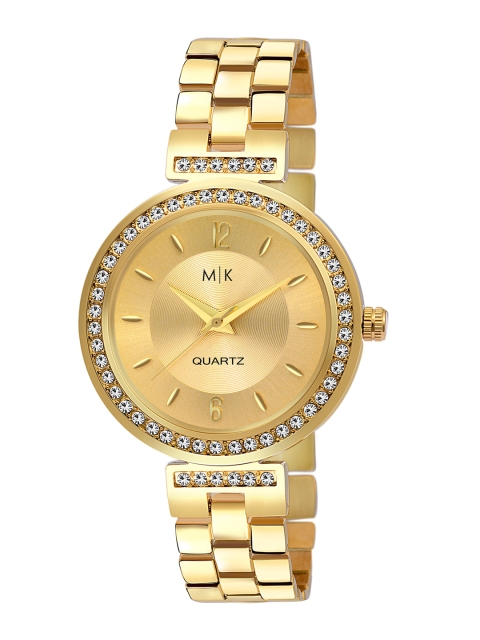 MORRIS KLEIN Women Gold-Toned Embellished Dial & Stainless Steel Strap Watch MK-13-GOLDEN
MORRIS KLEIN Women Gold-Toned Embellished Dial & Stainless Steel Strap Watch MK-13-GOLDEN