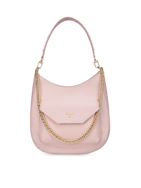 Da Milano Pink Leather Shopper Hobo Bag