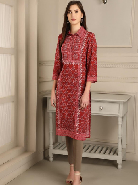 Lakshita Women Pink Geometric Printed Kurta
Lakshita Women Pink Geometric Printed Kurta