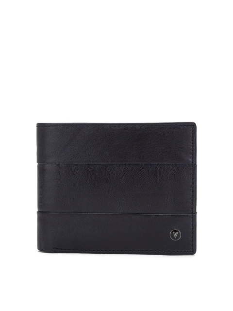Van Heusen Men Navy Blue Leather Two Fold Wallet