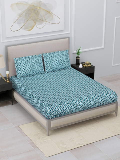 Home Fresh Green & Peach-Coloured Cotton 144 TC King Bedsheet with 2 Pillow Covers
Home Fresh Green & Peach-Coloured Cotton 144 TC King Bedsheet with 2 Pillow Covers
