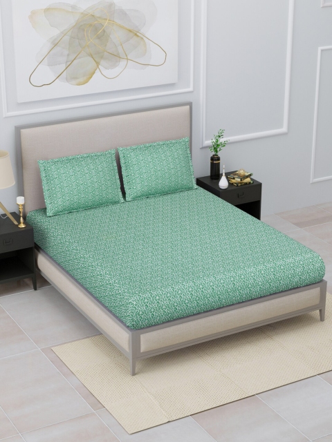 Home Fresh Green & White Ethnic Motifs Cotton 144 TC King Bedsheet with 2 Pillow Covers
Home Fresh Green & White Ethnic Motifs Cotton 144 TC King Bedsheet with 2 Pillow Covers