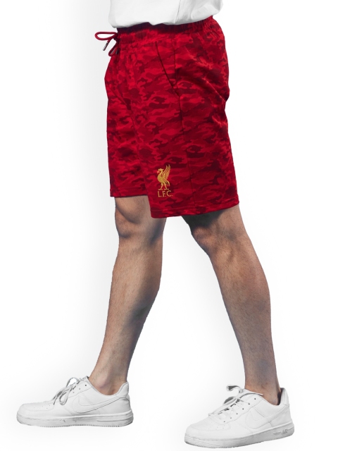 The Souled Store Men Red Printed Cotton Shorts