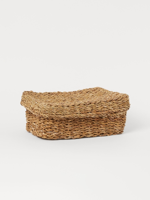 H&M Lidded Storage Basket, Beige