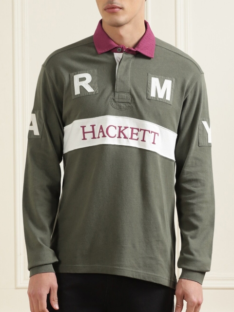 HACKETT LONDON Men Green & White Typography Printed Polo Collar Pure Cotton Loose T-shirt
HACKETT LONDON Men Green & White Typography Printed Polo Collar Pure Cotton Loose T-shirt