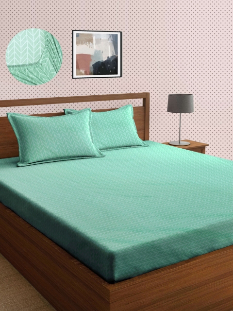 Arrabi Green Graphic 300 TC Cotton Blend Double Size Fitted Bedsheet with 2 Pillow Covers
Arrabi Green Graphic 300 TC Cotton Blend Double Size Fitted Bedsheet with 2 Pillow Covers