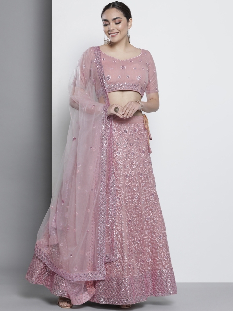 DRESSTIVE Mauve Embroidered Sequinned Semi-Stitched Lehenga & Unstitched Blouse With Dupatta
DRESSTIVE Mauve Embroidered Sequinned Semi-Stitched Lehenga & Unstitched Blouse With Dupatta